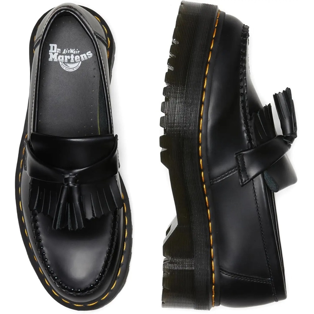 Dr Marten’s black leather Adrain Quad Loafer Men’s size 8/Women’s size  9 - NWT
